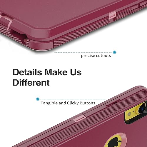 Miniatura 9 de AWZHYDT Funda para iPhone XR, iPhone XR con soporte integrado, a prueba de golpes, polvo y caídas, protección de grado militar para Apple iPhone XR