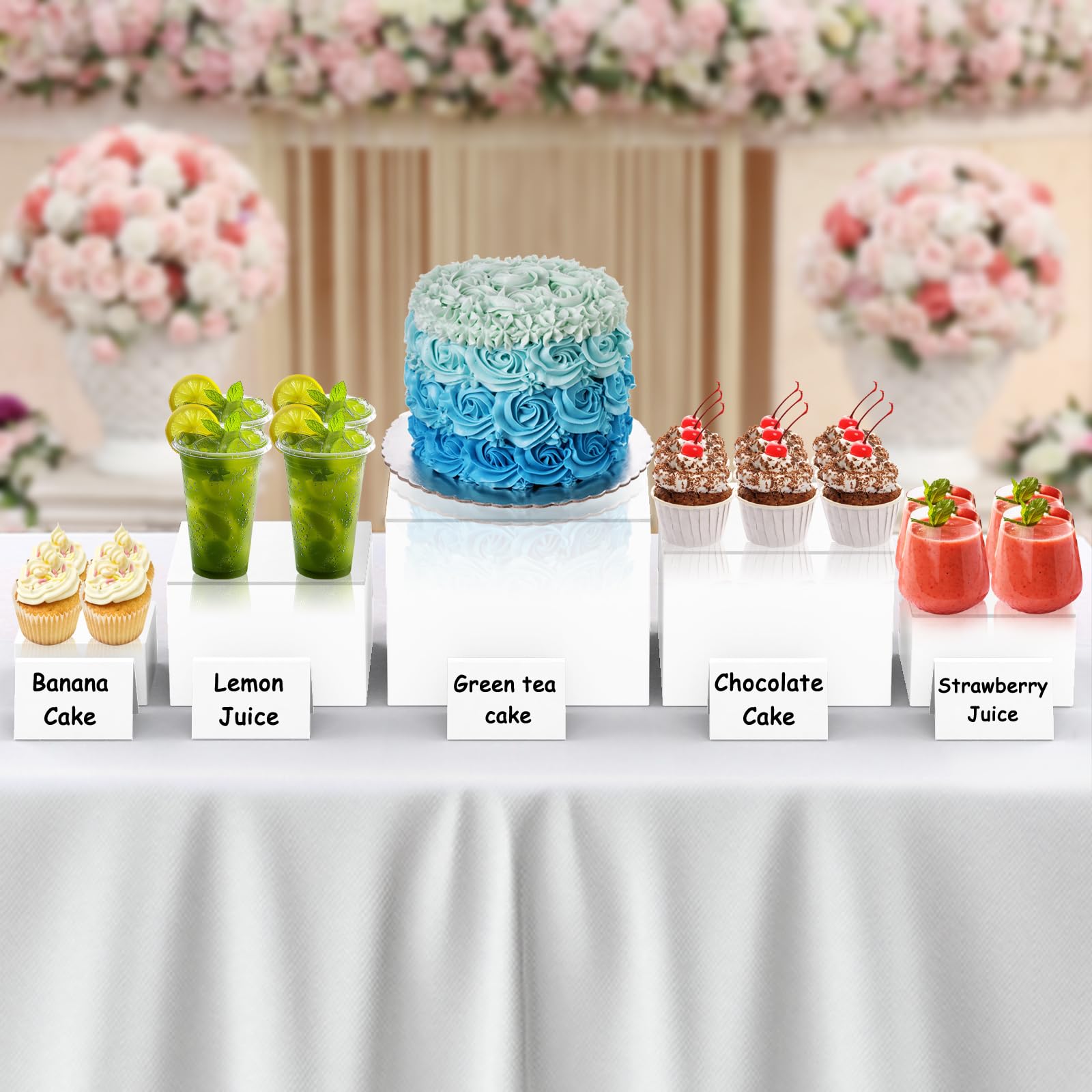 8 Pcs Buffet Risers Food Display For Dessert Table Cake Riser