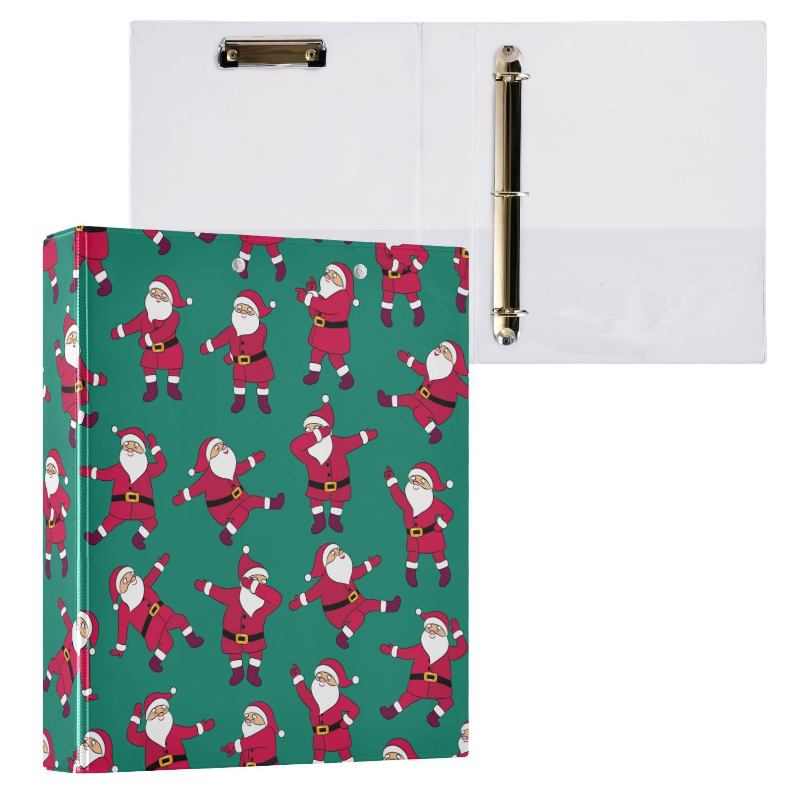 Classeur 3 Anneaux 3,8 Cm - Motif Noël - Capacité 200 Feuilles A4 - Pour école, Bureau, Maison
