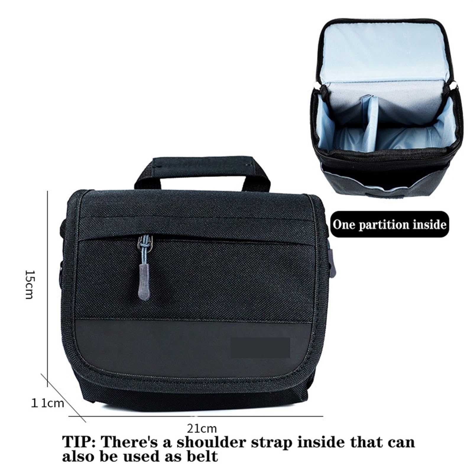 Bolsa de inserción for cámara DSLR a Prueba de Agua, Bolsa Protectora Acolchada con partición Interior portátil, Forro súper Grueso a Prueba de caídas Camara Bolsa(L)