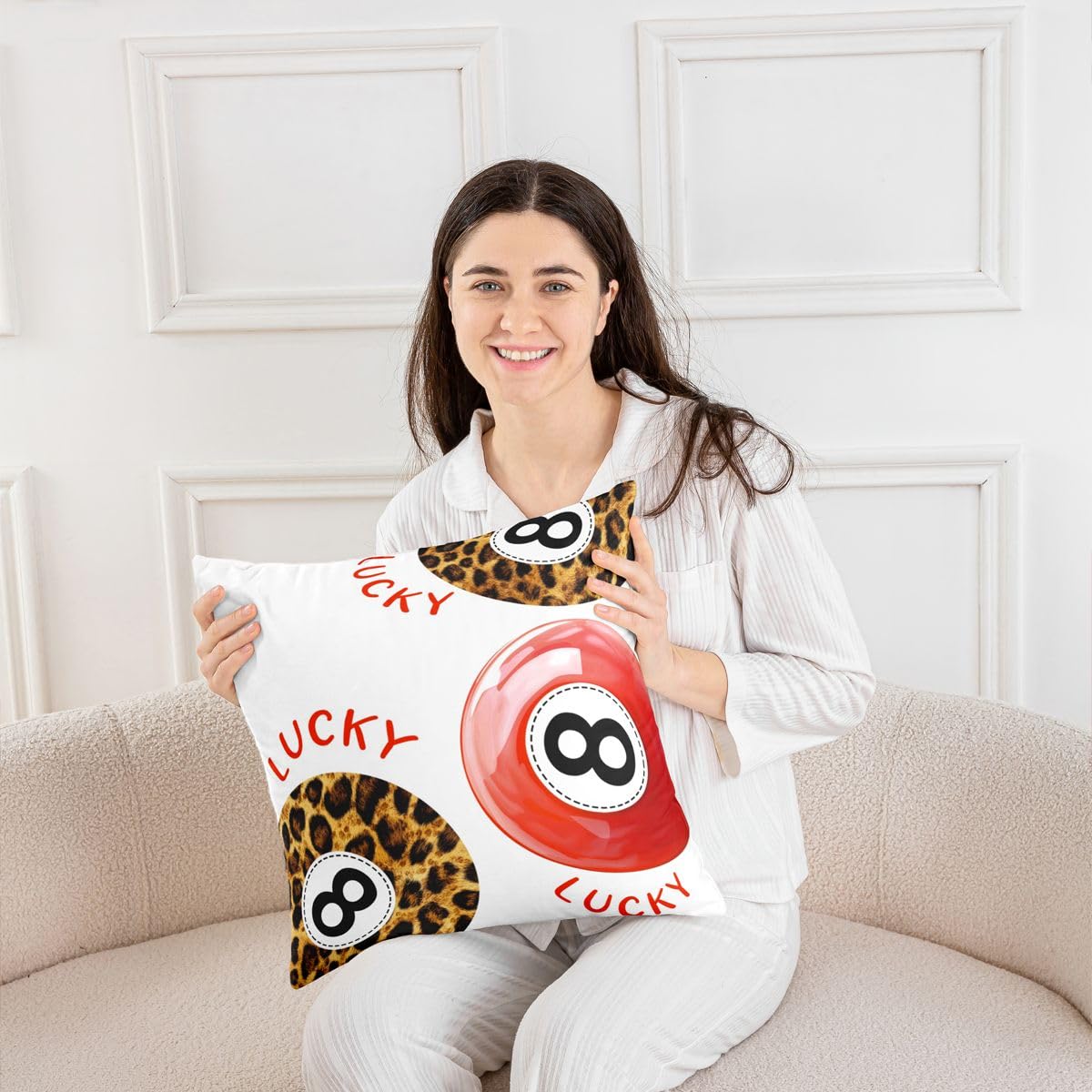 Homewish Cheetah 2000S - Juego de 4 fundas rojas con estampado de guepardo (50 x 50 pulgadas)