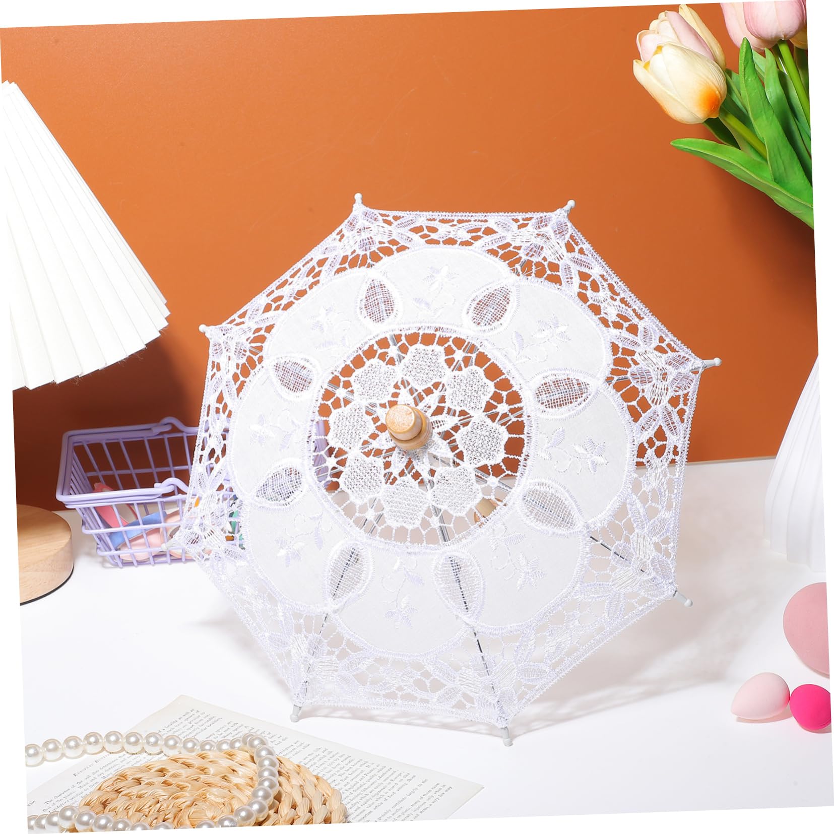 SOIMISS 12stücke Braut Dekorationsschirm Aus Eleganter Spitzen-regenschirm Für Hochzeiten Fotografie Besondere Anlässe Leicht Und Tragbar