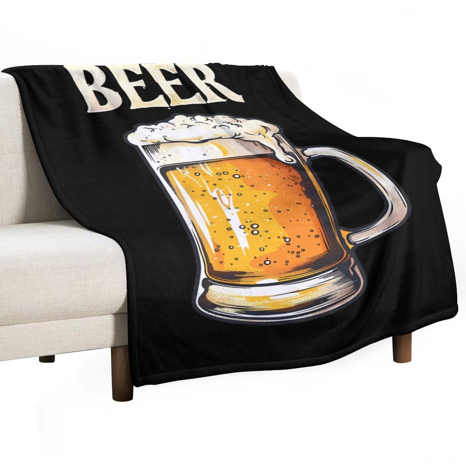 Cgsbngha Style Beer Flannel Fleece Blanket Lightweight Soft Throw Blankets For Sofa Couch Bed Chair