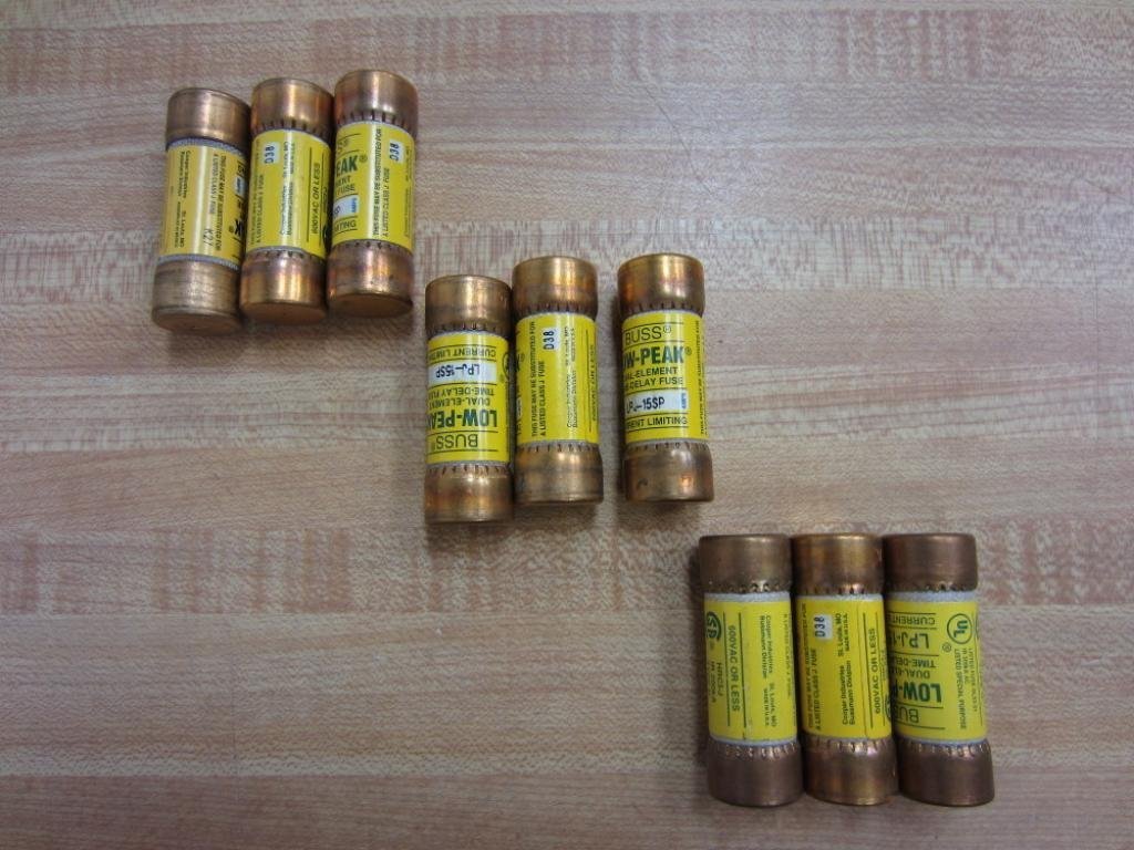 Bussmann LPJ-15SP Bussmann Fuse Cross Ref 4XF32 (Pack of 9)