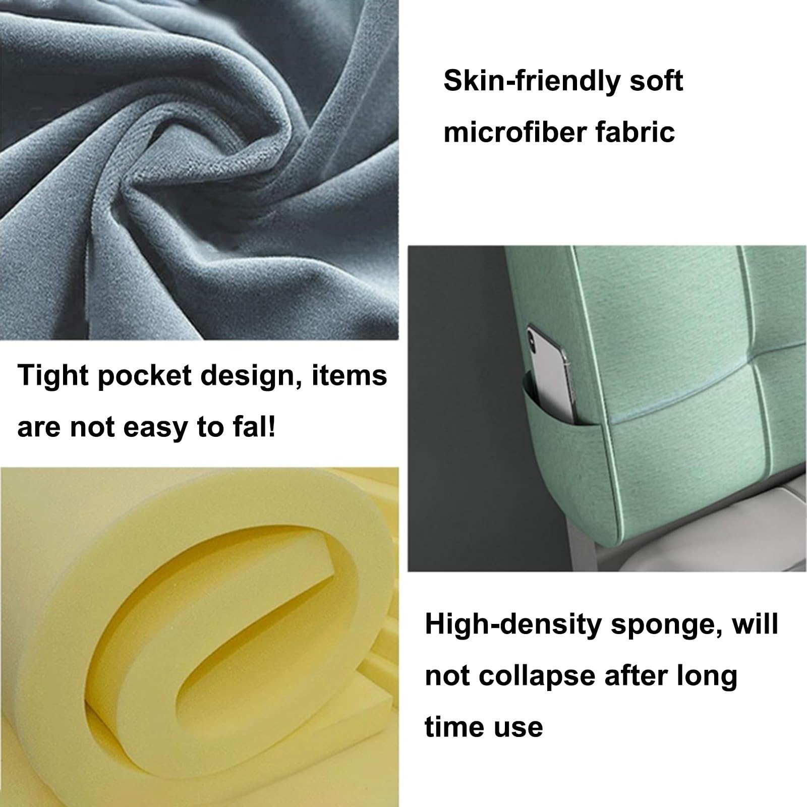 Panneau mural rembourré pour tête de lit, dossier en flanelle avec coussin de soutien lombaire amovible pour grand lit, facile à nettoyer