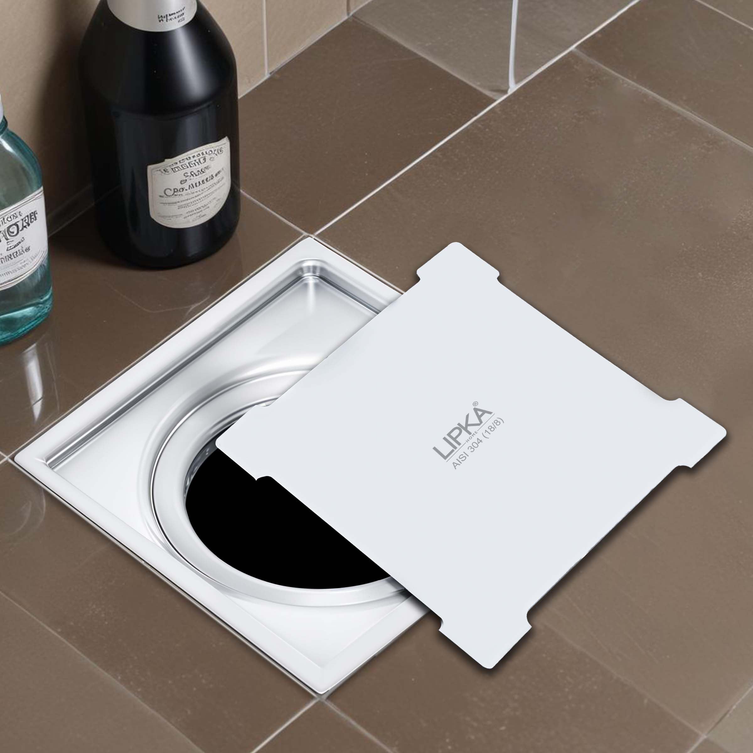 LIPKA Yellow Exclusive Square Floor Drain | 6 x 6 Inches | 304-Grade Stainless Steel Floor Trap with Matte Finish | Drain Jali for Bathrooms with Collar (B0CGR7SQ1M) Amazon Price History, Amazon Price Tracker