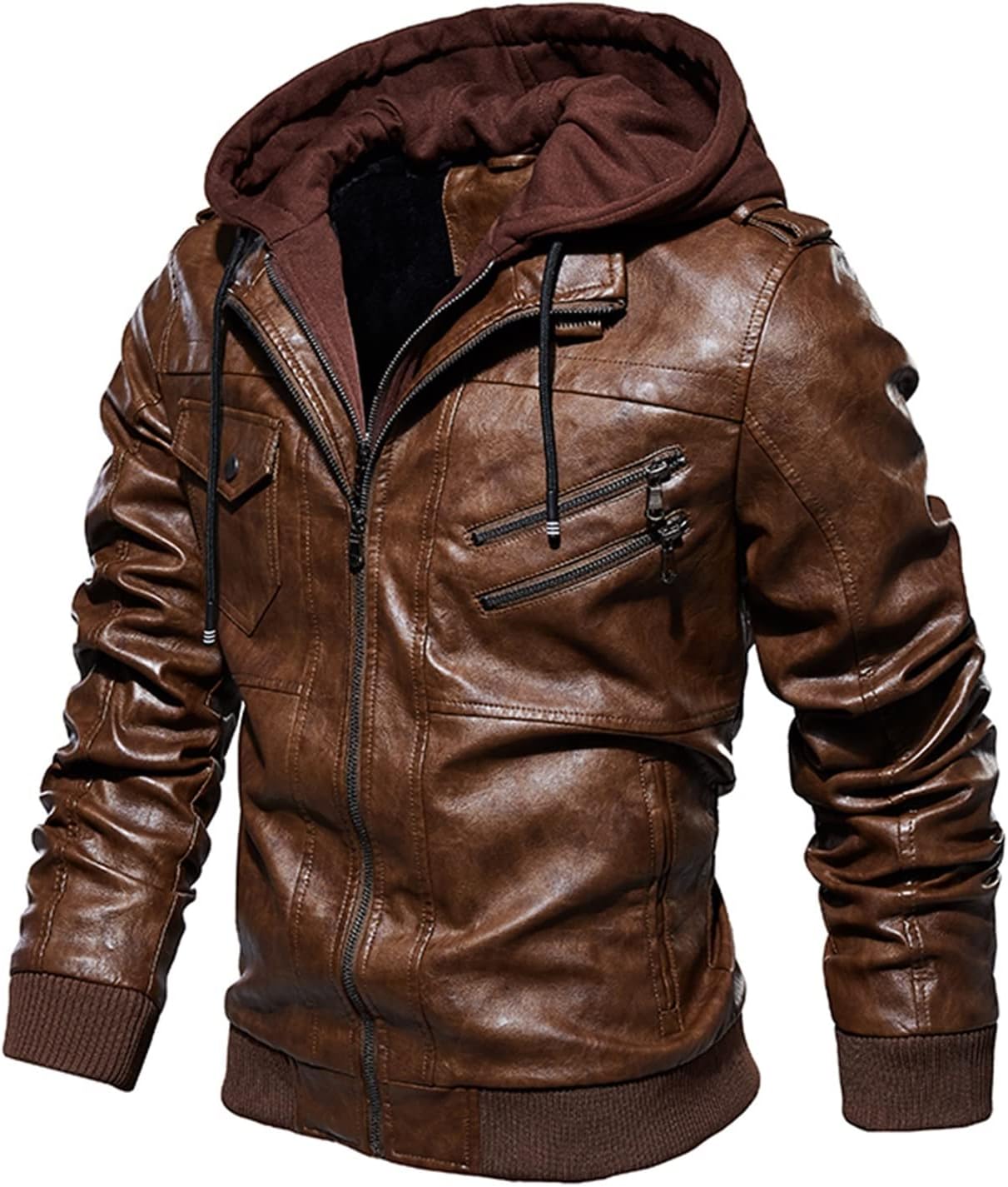 المثالي - معاطف شتوية للرجال من ديليرل، جاكيتات جلدية شتوية كا... - view 1