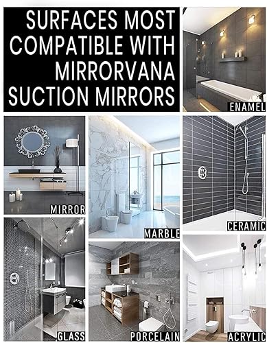 Miniatura 7 de Mirrorvana espejo para afeitarse para colocar en la ducha, no se empaña, modelo 2016, superficie de 5.3 x 5.3 pulgadas, aumento de 3x