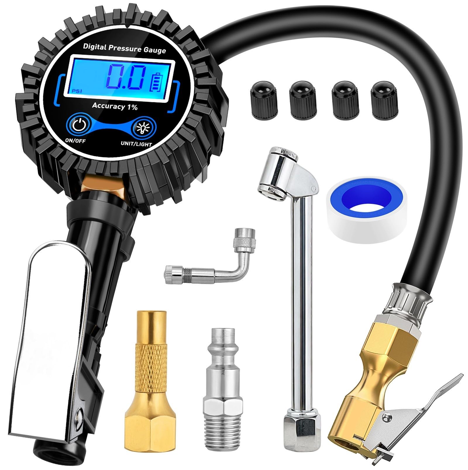 Nilight Tire Inflator with Digital Pressure Gauge 250PSI Heavy Duty