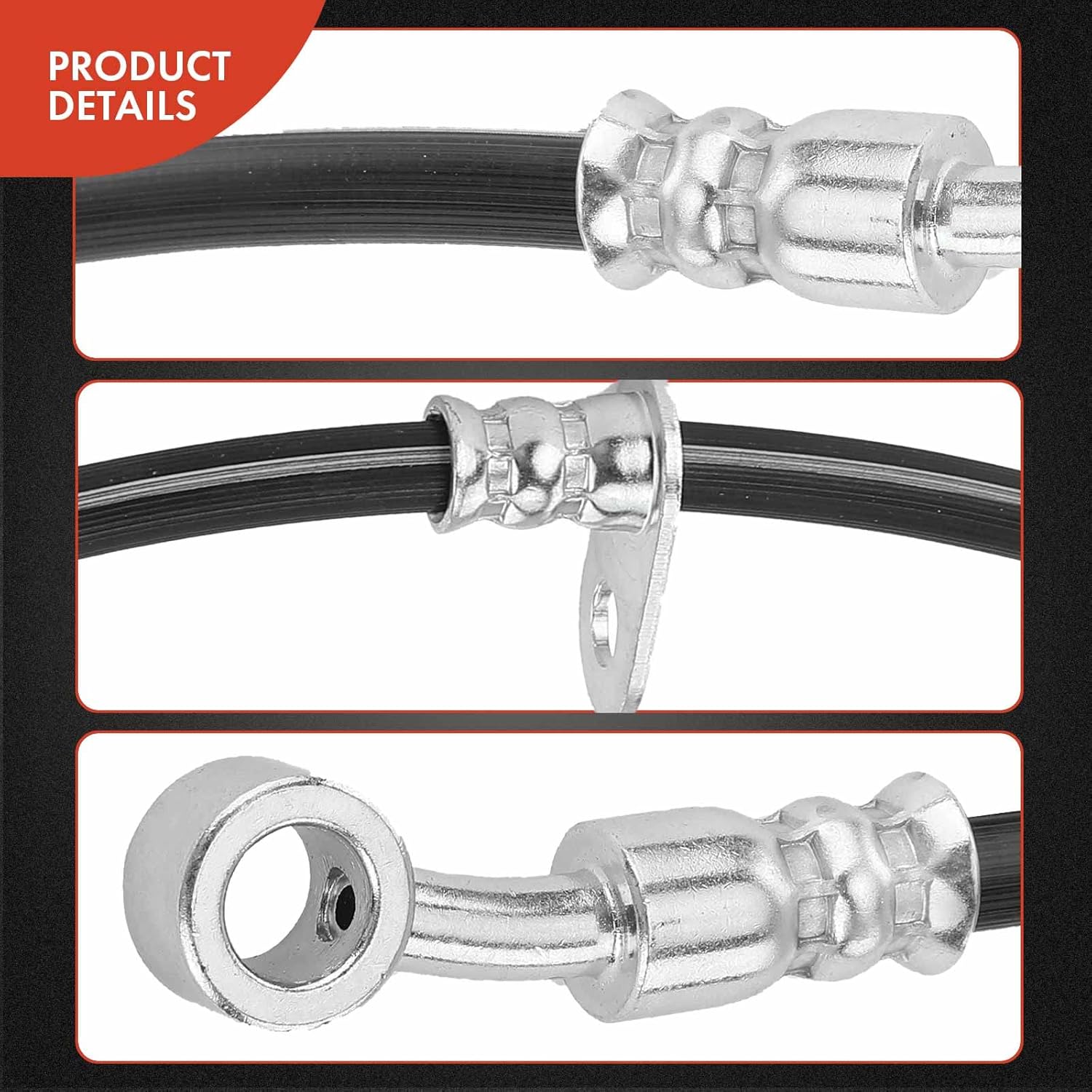 A-Premium Front Driver and Passenger Brake Hydraulic Hose Compatible with Honda and Acura Models - Accord 2008-2012, TSX 2009-2014 - Replace# 01465TL1G00(Pack of 2)