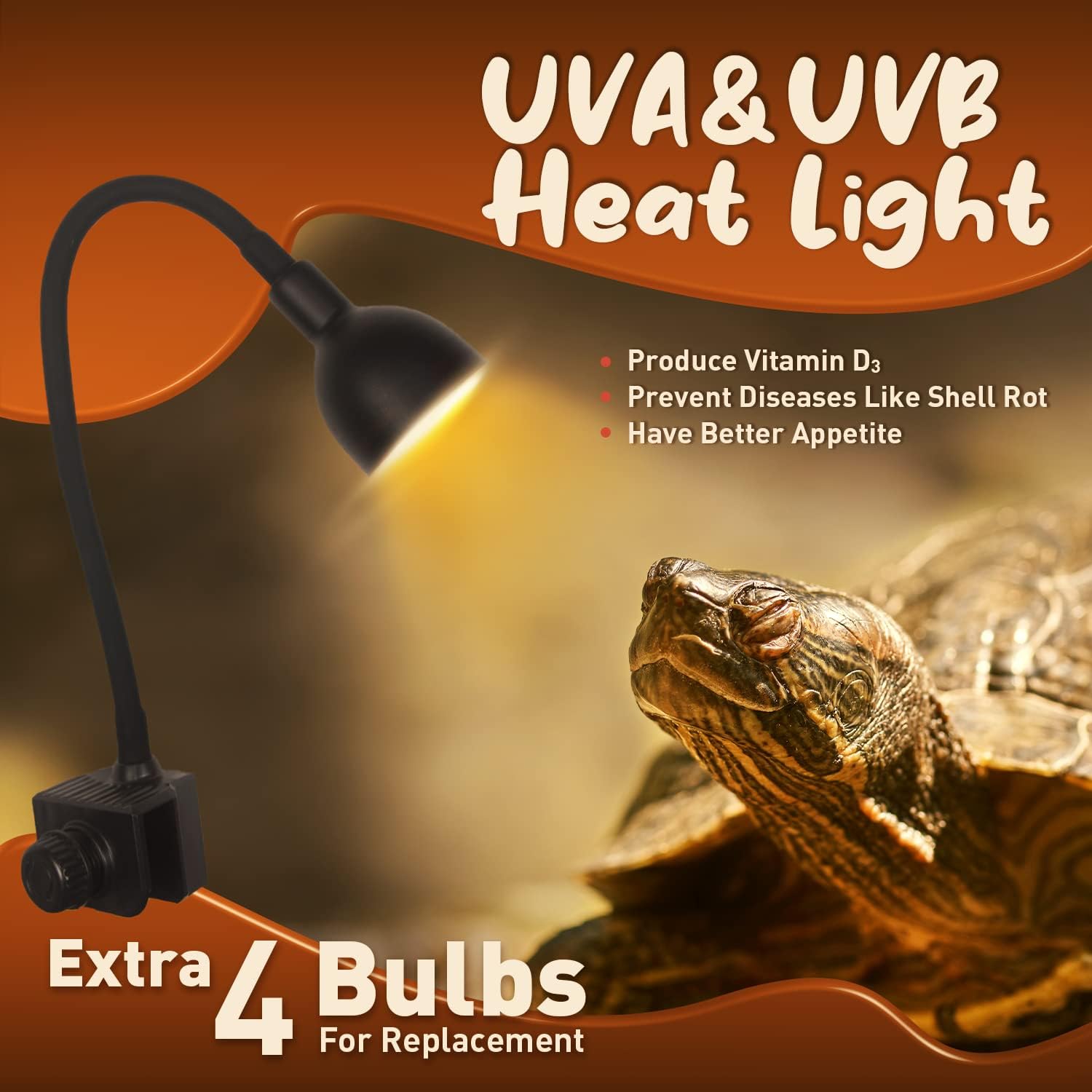 Glass Turtle Tank Tortoise Habitat Halogen (4 Bulbs for Spare) UVB Heat Light Filter Pump Bio Sponge Accessories Basking Platform for Aquatic Turtles Aquarium kit Reptile Tank for Reptile Terrariums