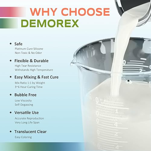 Miniatura 3 de Kit de fabricación de moldes de silicona, líquido súper elástico para fabricante de moldes, goma de silicona translúcida de curado rápido para