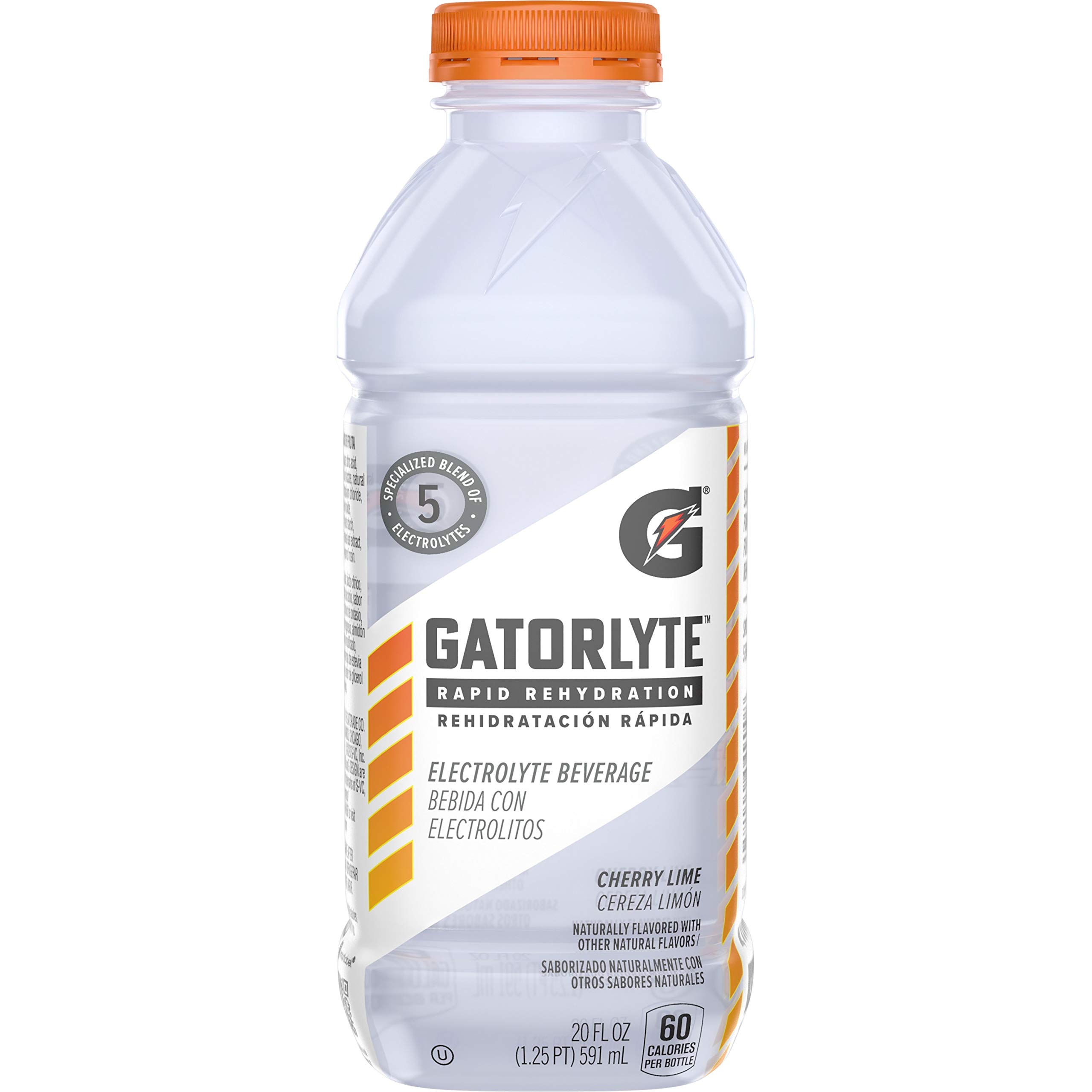 Gatorlyte Rapid Rehydration Electrolyte Beverage, Cherry Lime, 20oz Bottle