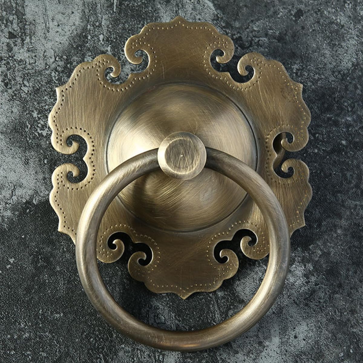 Retro Door Knocker Antique Brass Door Pull Ring Solid Copper 6cm Home Entrance