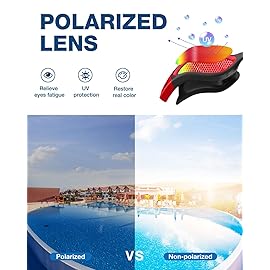 ZIONOR Swim Goggles, G1 Polarized Swimming Goggles UV Protection Leakproof Anti-fog Adjustable Strap for Adult Men Women (Polarized Mirror Red Lens)