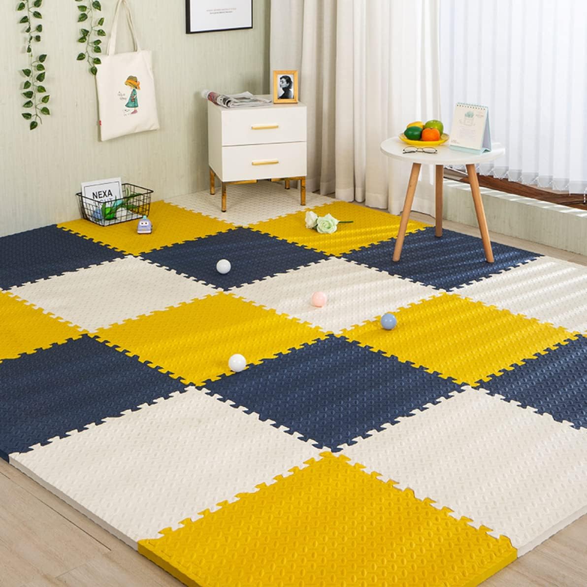 [NHYGDY] 大判 ジョイントマット 60*60*1*8 防音 洗える ジョイント マット カーペット ベビー フロアマット カ