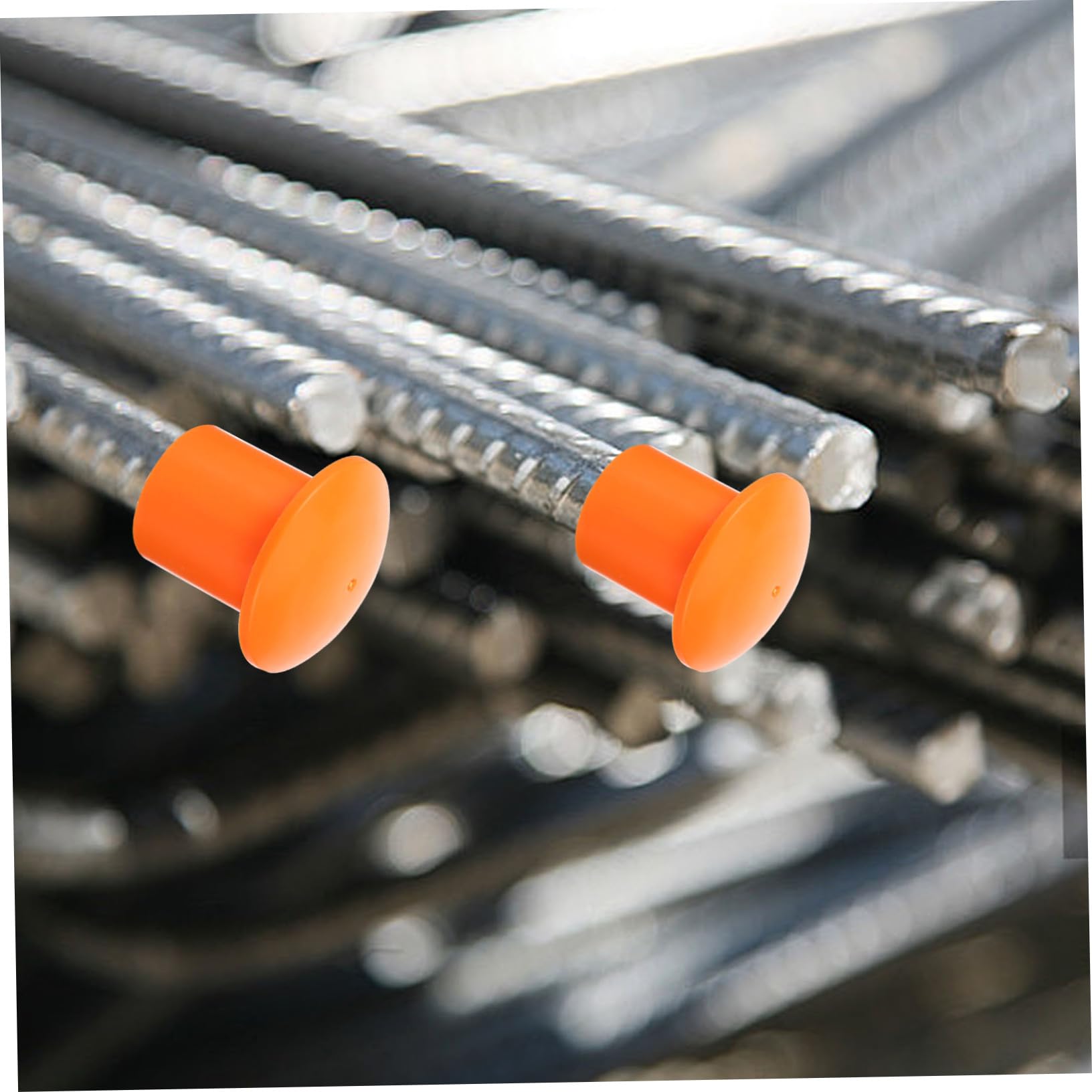 HEMOTON 40 Tapas Protectores De Barras De Refuerzo De Plástico 2.28 Pulgadas Tapas De Hongos Para Protección De Extremos Alta Visibilidad Seguridad Construcción