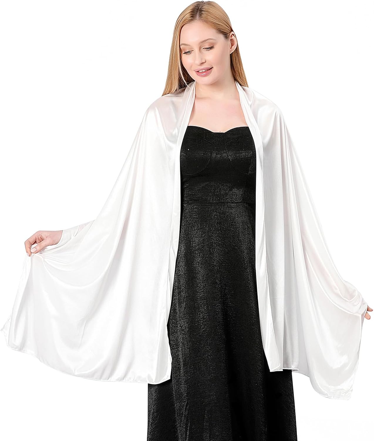 Ladiery Women Chiffon Shawls and Wraps for Evening Dresses, Elegant Soft Sheer Chiffon Stole Bride Wedding Scarf - Image 4