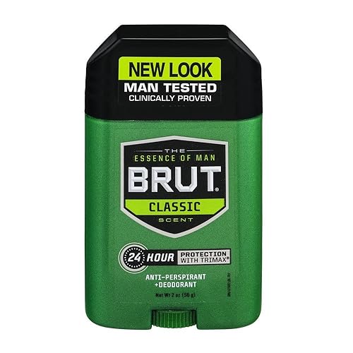 Brut Antitranspirante/desodorante sólido clásico para hombre, 24 horas, paquete de 4