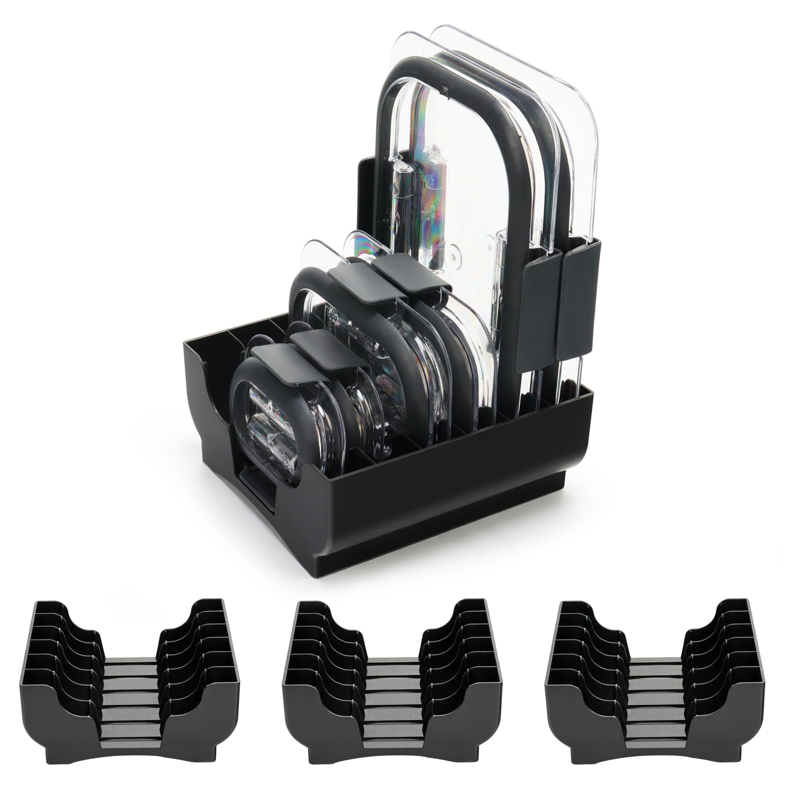 4PCS Lid Organizer Compatible with Rubbermaid Brilliance Lids (0.5~4.7 Cup)