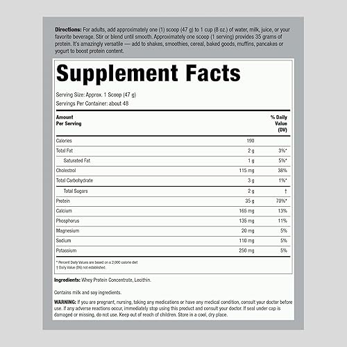 Miniatura 2 de Fitness Labs Proteína de suero en polvo sin sabor | 5 libras | 80 oz | Suplemento Easy Mix Ultimate | Sin OMG, sin gluten