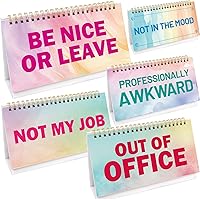 FancyLand Funny Desk Signs - 30 Flip-Over Humorous Messages for Office, Teachers, Nurses, Coworkers - Novelty Gag Gift