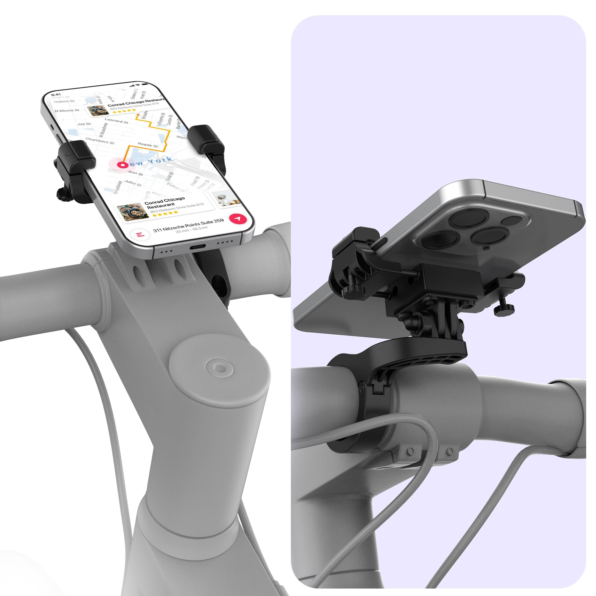 UPPEL NEUESTE Handyhalterung Fahrrad, Handyhalterung Motorrad Universeller Fahrradständer für Phone 12 Pro Max, Galaxy S9, S1, Note 20 und mehr, 3,5–7in Handy – 2,1–3,5 in Breite-Schwarz Elektronik & Foto