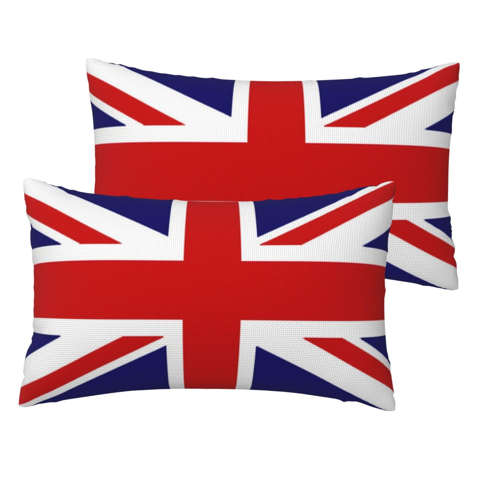 Housse de coussin Royaume-Uni imitation lin : taie d'oreiller britannique salon et chambre