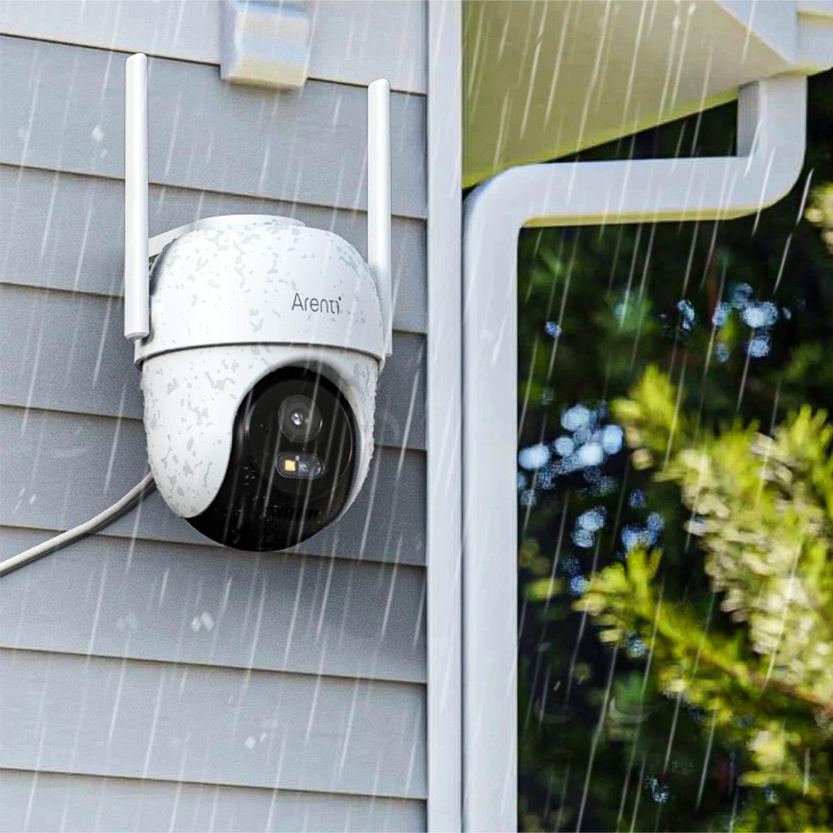 ARENTI OP1 4 MP Dualband WLAN Dome kamera do monitoringu z funkcją obrotu i pochylenia, automatycznym śledzeniem i podwójnym systemem alarmowym