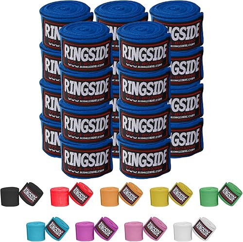 Miniatura 19 de Ringside Mexican Style Boxing Hand Wraps (Pairs) - 180" Semi-Elastic Cotton Blend Wrist Support with Thumb Loop for MMA, Muay Thai, Kickboxing