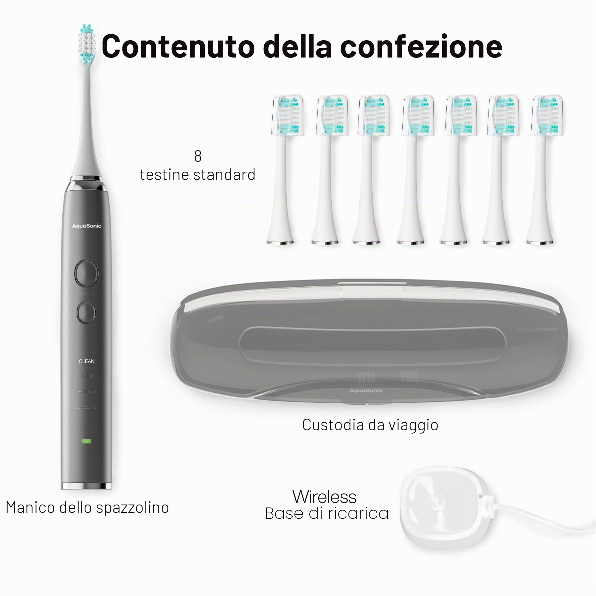 Spazzolino da denti AquaSonic serie VIBE, ultra sbiancante
