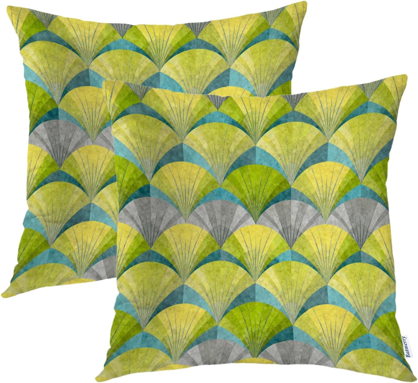 Batmerry Modern Geometric Decorative Pillow Covers, 20 x 20 Inch Geometric Pattern Modern in Turquoise Double Sided Throw Pillow Covers Sofa Cushion Cover Square 20 Inches(Set of 2)