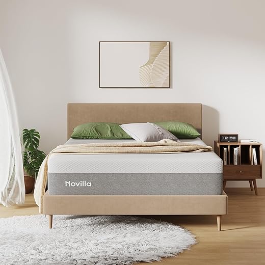 Full Size Mattress, Novilla 10 inch Full Gel Memory Foam Mattress for Cool Sleep & Pressure Relief, Medium Firm Mattress in a Box, Bliss (NV0M801-10-F)