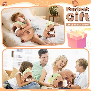11.8in Large Capybara Plush Toy Capybara Toy Stuffed Capybara Cosplay Dinosaur, Cuddly Toys Stuffed Animal and Plush Pillow Soft Animal Plushie Hugging Pillow Large Fluffy Cushion Doll Present