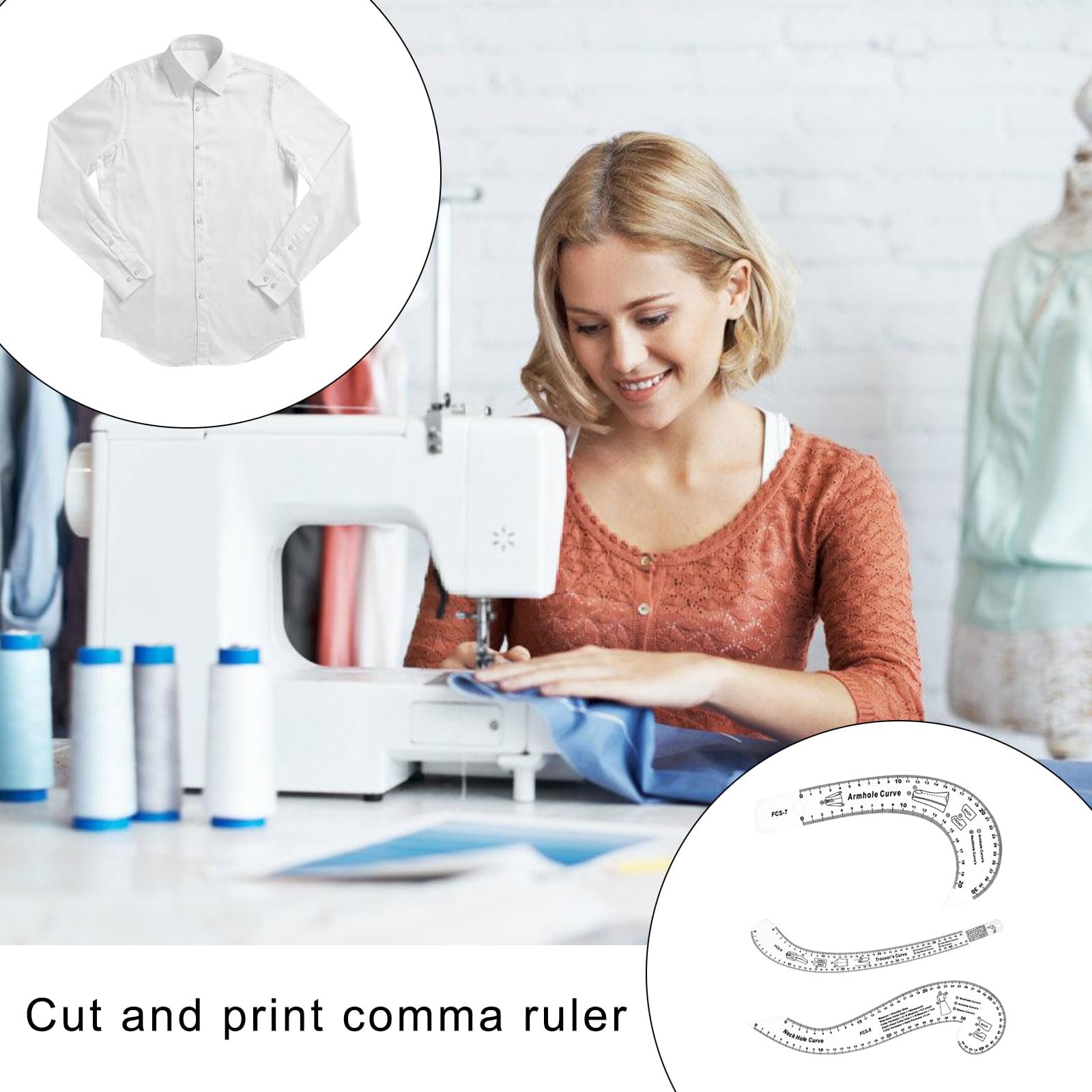 REDYY French Curved Ruler Templates for Tailors Clothing Pattern Making Clear Acrylics Dressmaking Quilting Tool