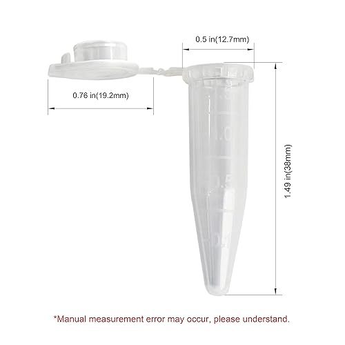 Vista 13 de ULAB Scientific UCT1004 - Tubos de microcentrífuga autoclave de 0.1 fl oz con tapa con bisagras, tubo de halcón, área de escritura esmerilada