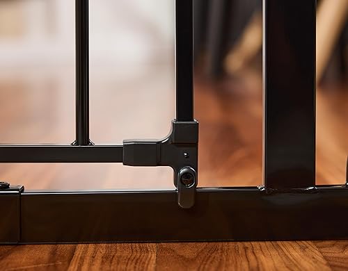 Vista 5 de Regalo Easy Step - Puerta extra alta para bebé, incluye kit de extensión de 4 pulgadas, 1 paquete de montaje a presión y kit de montaje en pared