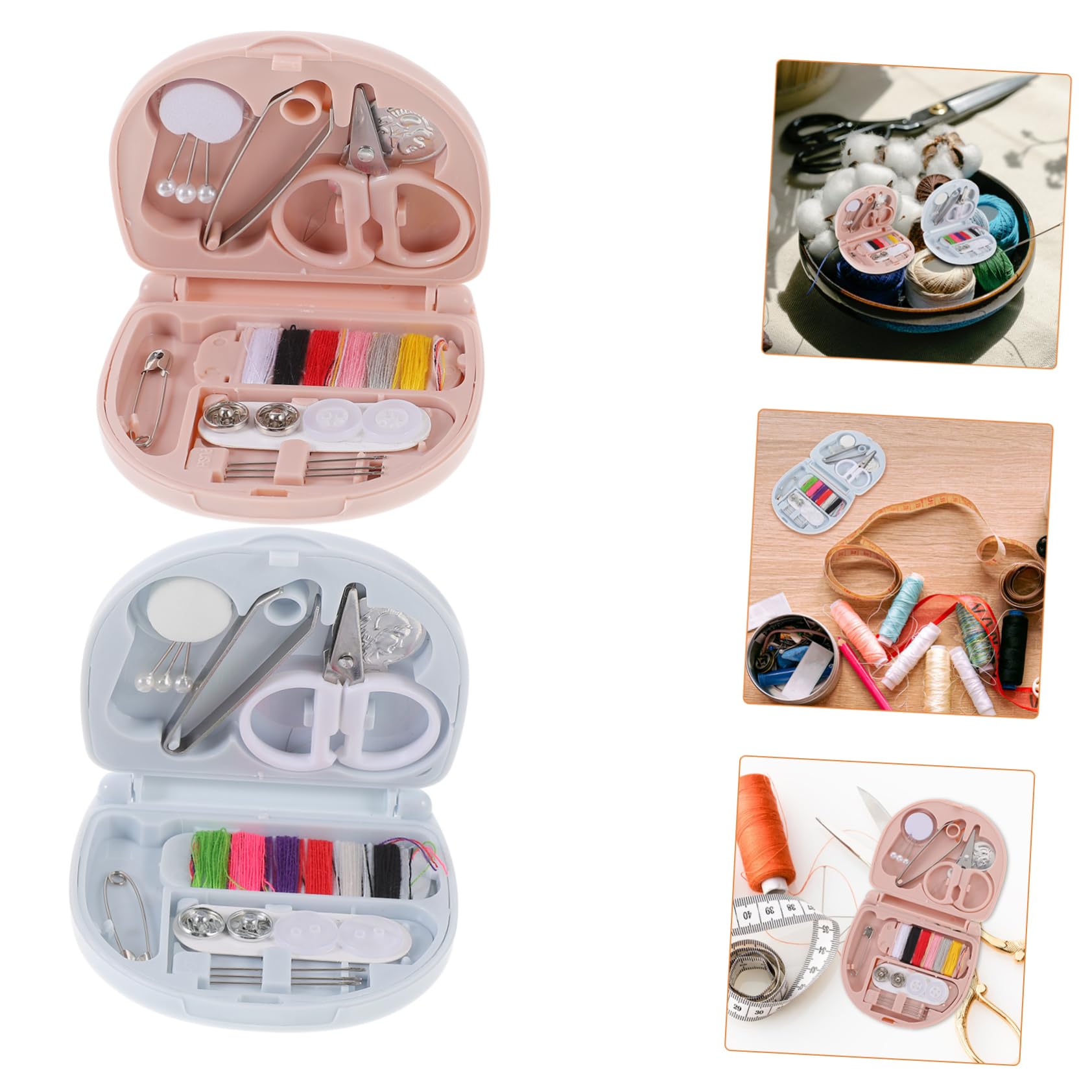 Operitacx 8sets Strumenti Cucito Filo Ago Kit Pratico Casa Viaggio Strumenti Portatili per Ricamo Kit Cucire Daily