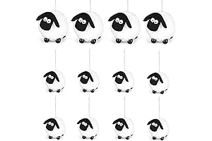 12Pcs Small Stuffed Sheep Animal Decor Bulk Plush Toys, Party Favors, Basket...