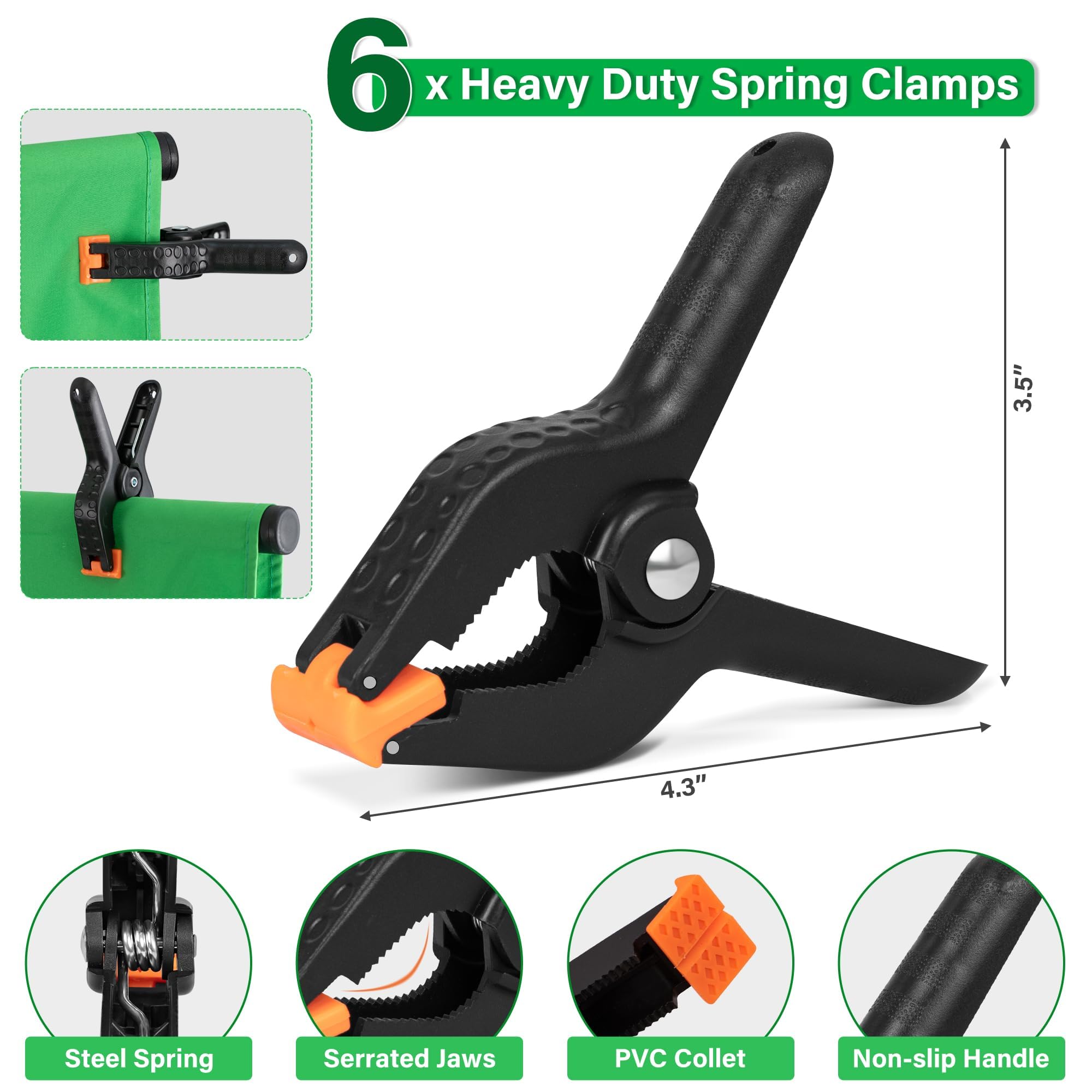 Kit de telón de fondo de pantalla verde de 8 x 7 m, fondo de pantalla verde portátil con soporte, soporte de fondo ajustable en forma de T para fotografía, transmisión, video, estudio, fiesta, zoom