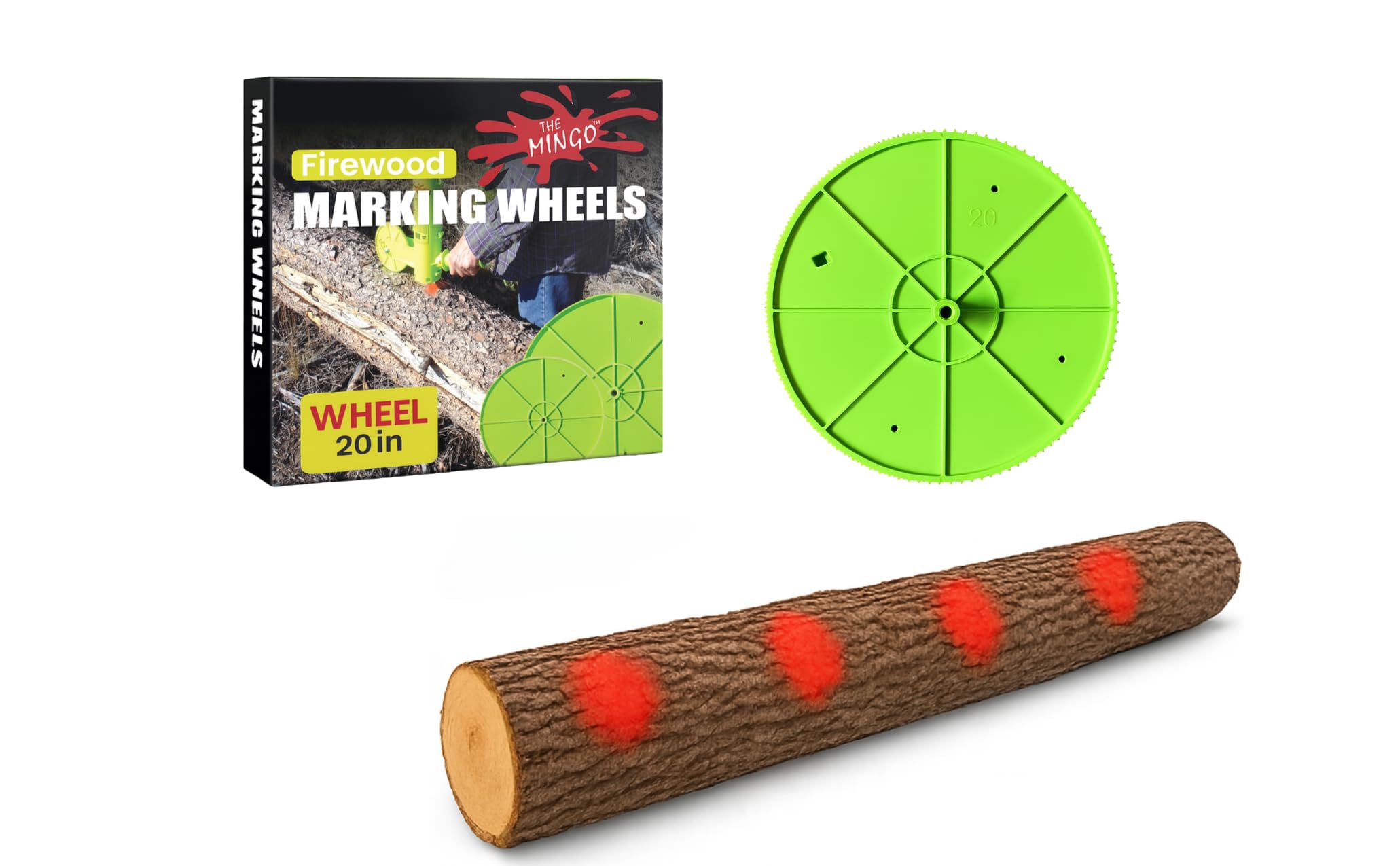 THE MINGO Marker Firewood Marking Wheel -Chainsaw Firewood Measuring Tool Marking - Measuring Marker - Mingo Marker Firewood Cutting Tools - Firewood Logging Tools - USA Made (18" Marking Wheel) — Amazon image 10