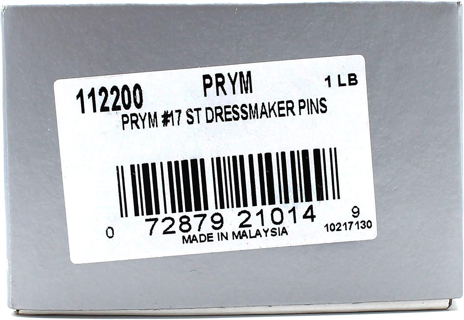 Prym #17 Straight Dressmaker Pins - 1 Lb Box (Size 17, 1-1/16") 112200