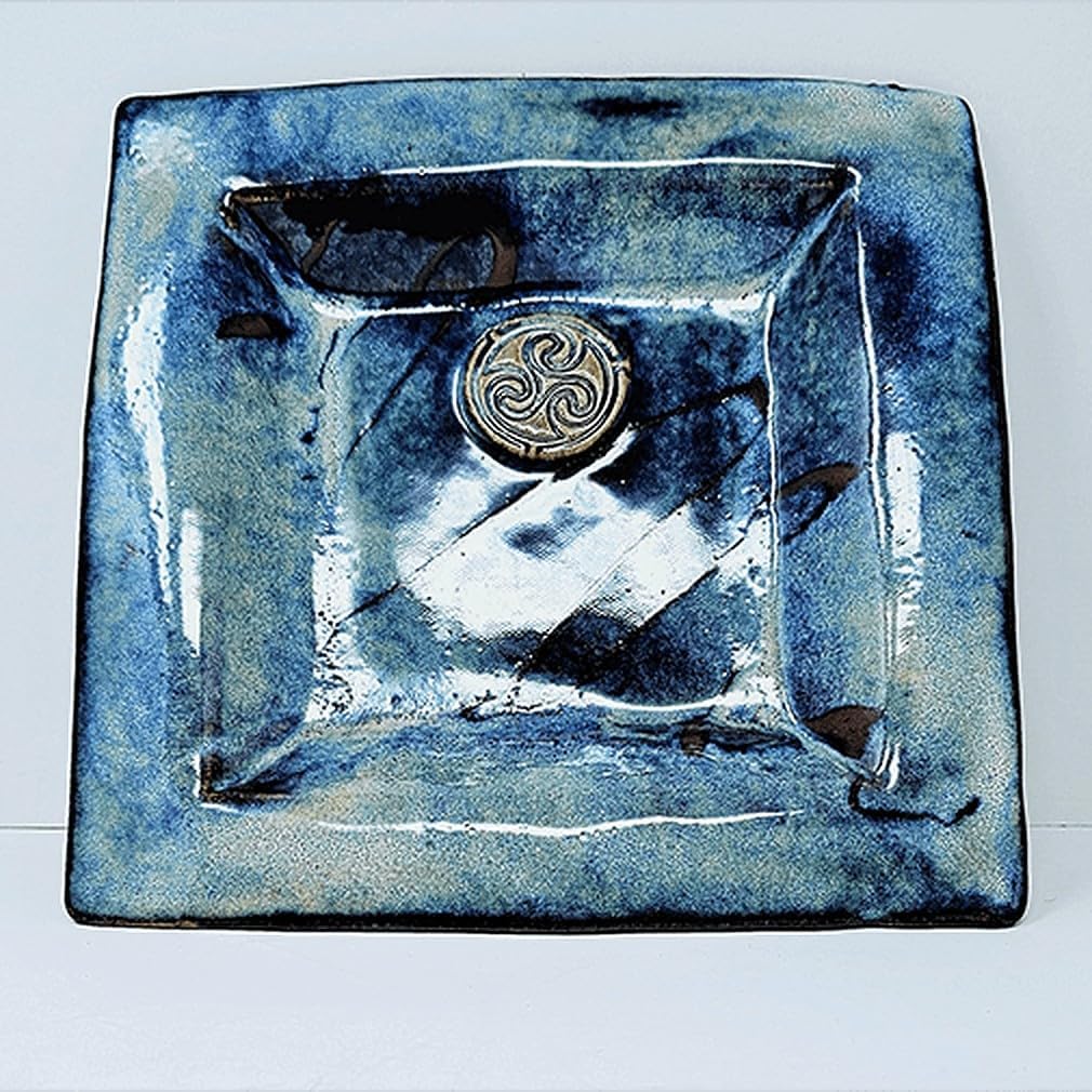 Amazon.com | Colm de Ris Square Blue Dish Dinnerware Ceramic Handmade ...