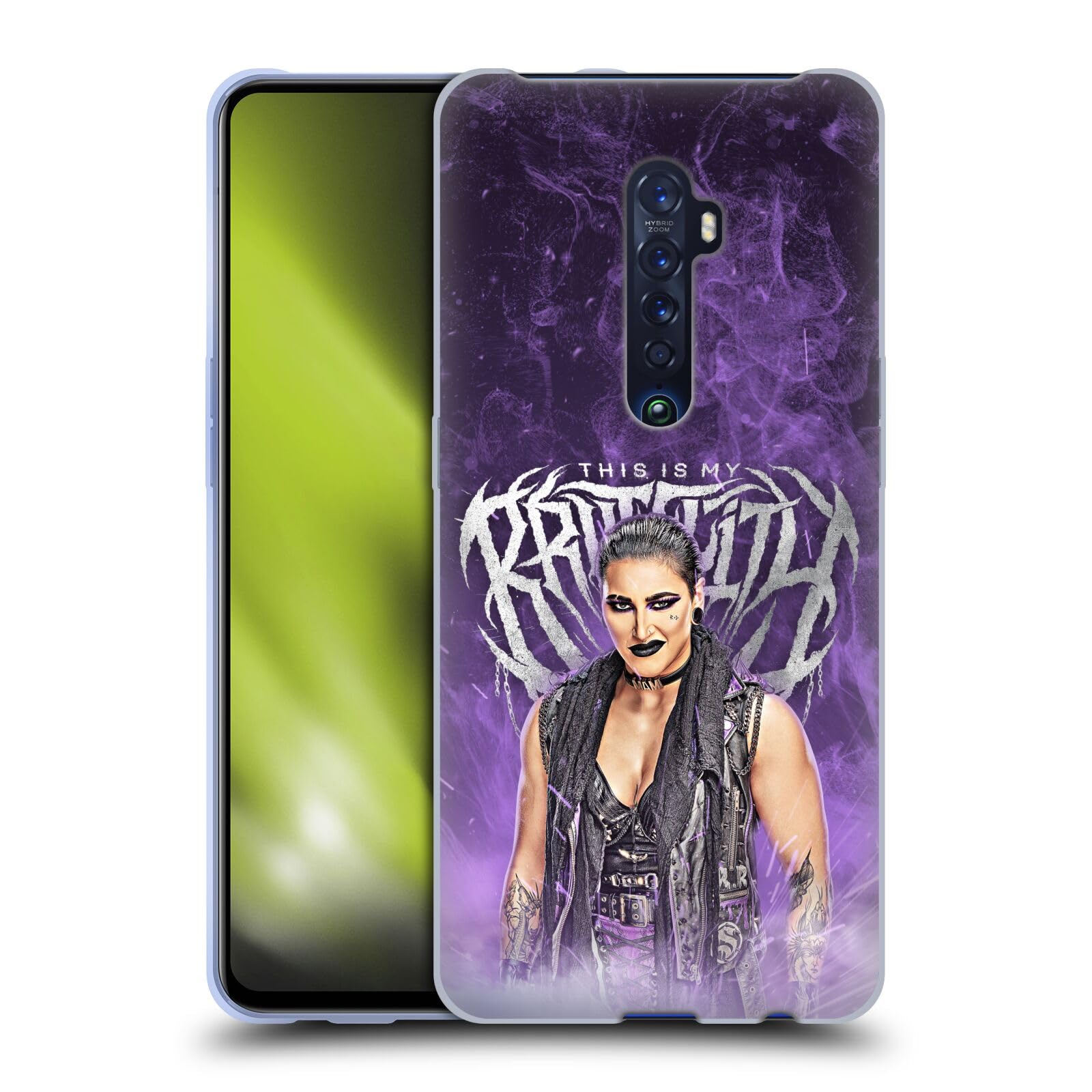 Head Case Designs Officially Licensed WWE This Is My Brutality Rhea Ripley Soft Gel Case Compatible With Oppo Reno 2 โ image 1