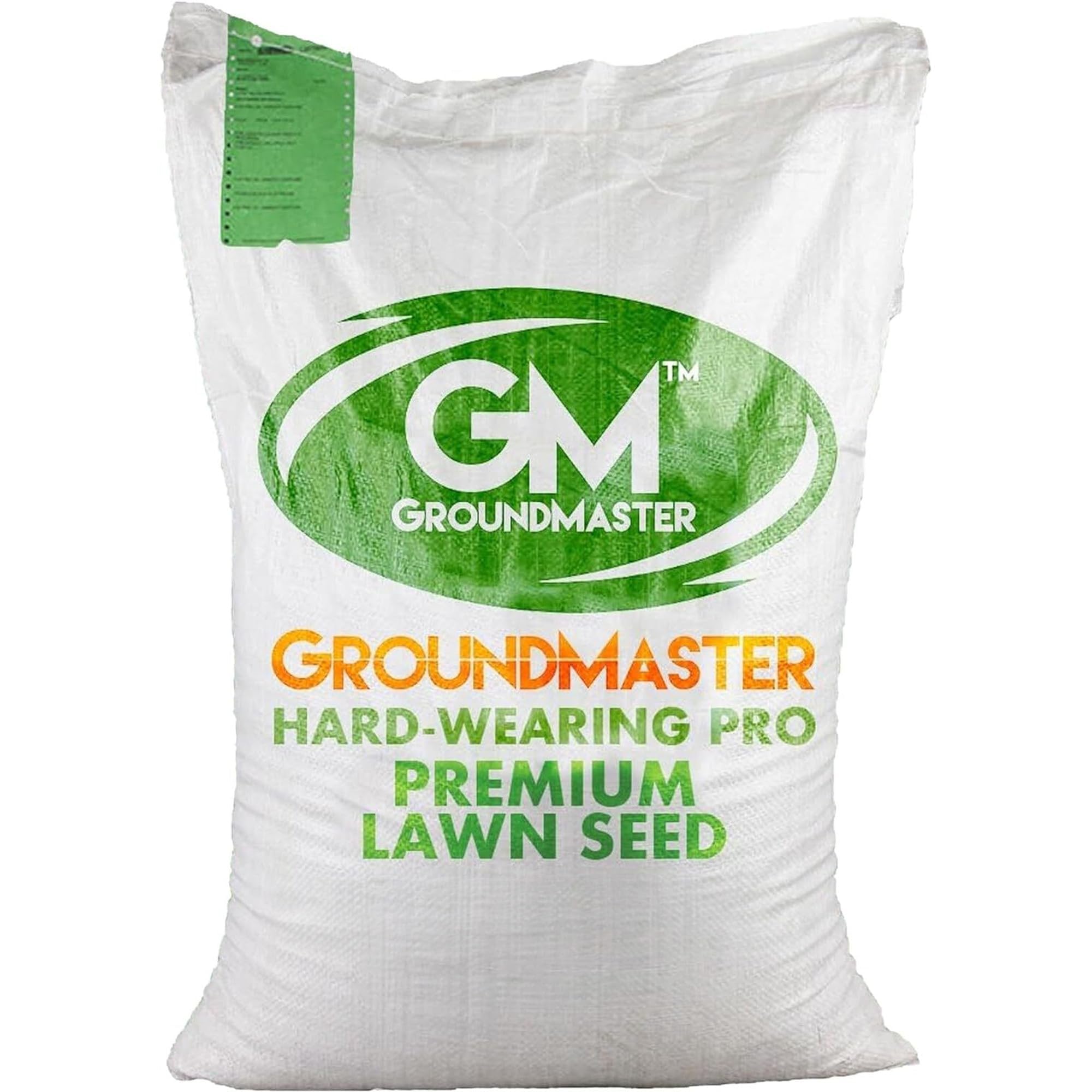 GroundMaster Premium Lawn Grass Seed – 1KG Hard Wearing & Fast Germination Grass Seeds for Family Lawns and Gardens, Coverage up to 60M2 for Overseeding, Tough Lawn Seed Mixture, Pet-Friendly