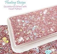 Vista 4 de Zase Funda transparente compatible con Samsung Galaxy S22 Ultra 5G, con purpurina líquida, linda funda protectora flexible de ajuste delgado, diseño