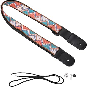 Ukulele Strap, Adjustable Length Ukulele Shoulder Strap Eye Catching Bohemian Design Ukulele Back Strap Easy Installation Ukulele Belt for Adults Kids Type 3