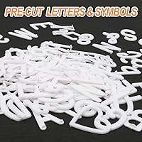 Vista 4 de Letras de 2 pulgadas solo para letras de tablero de cartas, letras grandes de plástico blanco para tableros de letras de fieltro (184 caracteres)