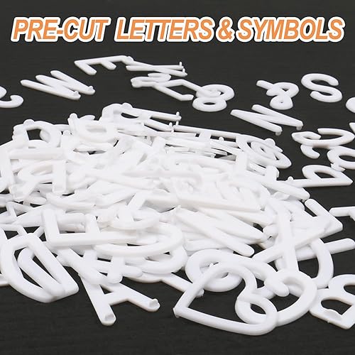 Miniatura 4 de Letras de 2 pulgadas solo para letras de tablero de cartas, letras grandes de plástico blanco para tableros de letras de fieltro (184 caracteres),