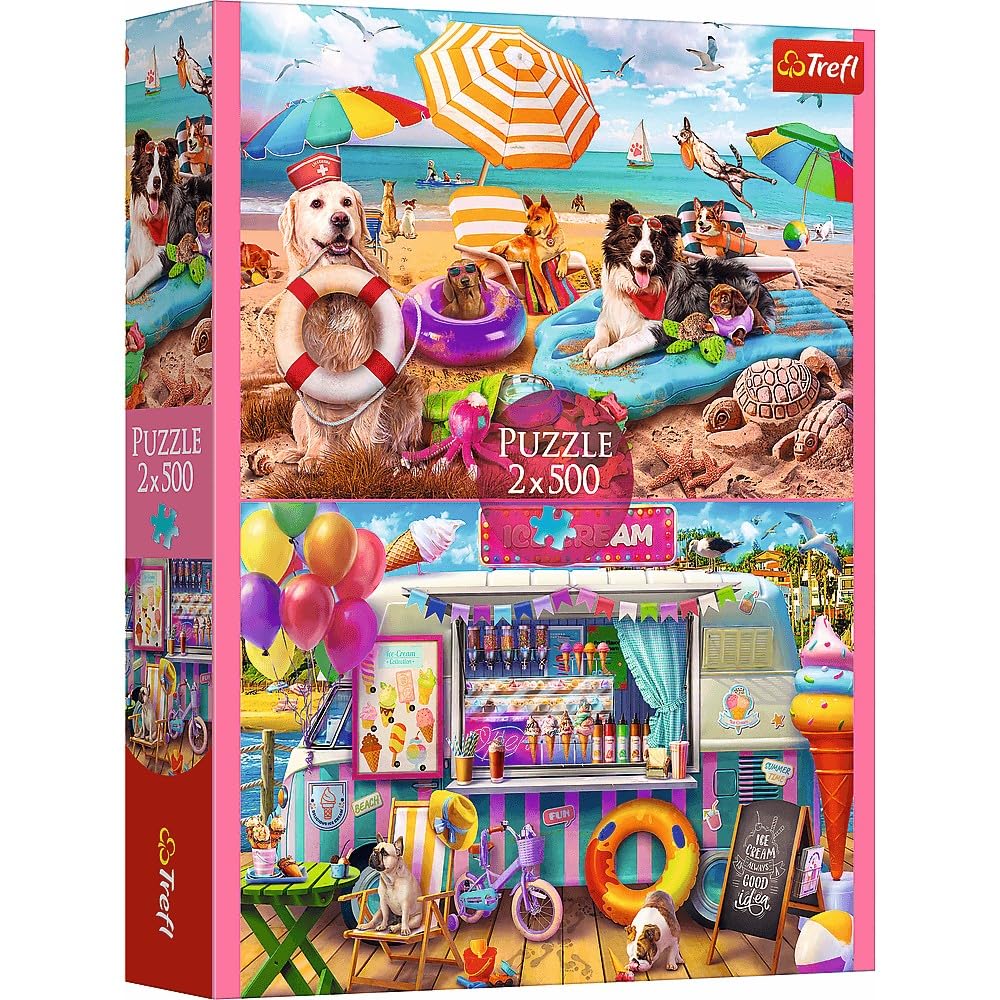 Trefl - Holiday Time 2 in 1: Holiday Time-2 x 500 Pieces-Set of Two Puzzles, DIY, Creative Entertainment, for Adults and Children Aged 10+ Years, Multicoloured, 37533